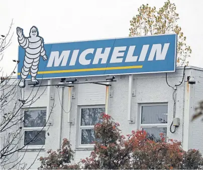  ??  ?? MARKET CONDITIONS: The Michelin factory in Dundee has seen a fall in demand for the smaller tyres it makes