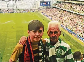  ??  ?? MISSED Kieran with Bernie at the Celtic v Barcelona match in Dublin in July