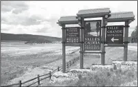  ?? DEAN HANSON/JOURNAL ?? Valles Caldera National Reserve is throwing a party tonight and Saturday in connection with the 100th anniversar­y of the National Park Service. The entrance to the reserve west of Los Alamos is seen in 2014.