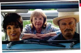  ??  ?? No stopping them: Joan Collins and Pauline Collins and Italian actor Franco Nero who star in the film The Time of Their Lives