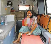  ?? Reuters ?? A patient inside an ambulance waits to enter a hospital in Ahmedabad yesterday.