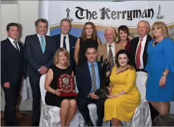  ??  ?? The 2018 Kerryman Business Awards overall winner was Cara Credit Union, Tralee. Pictured back left to right: Kevin Hughes, Editor The Kerryman; Danny Kerins, Matt Cooper guest speaker; Kathy Walsh, Tom Lawlor, Caroline McEnery MC, Sean Roche and Siobhan Murphy, Sales &amp; Marketing Manager, The Kerryman. Front from left Marcella Herlihy, Pa Laide, CEO Cara Credit Union and Siobhan Donnelly.