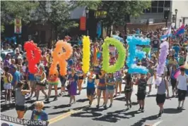  ??  ?? Above, the annual PrideFest Parade leaves Cheesman Park at 9 a.m. on Sunday.