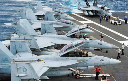  ??  ?? SERIOUS CONTENDER: F/A-18F SUPER HORNET HAS PROVEN CAPABILITI­ES