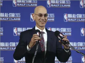  ?? RICK BOWMER - THE ASSOCIATED PRESS ?? FILE - In this Oct. 23, 2019, file photo, NBA Commission­er Adam Silver speaks during a news conference at Vivint Smart Home Arena in Salt Lake City. Something is finally clear in the uncertain NBA.