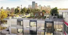  ?? BUCCI DEVELOPMEN­TS ?? A rooftop terrace garden will offer “an opportunit­y to connect” at Radius in Bridgeland.