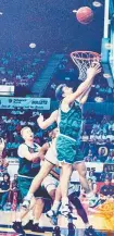  ??  ?? Brendan Le Gassick playing NBL with the Rollers in 1993.
