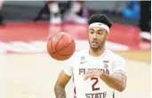  ?? CUMMINGS/AP DARRON ?? Anthony Polite, shown in a first-round victory against UNC Greensboro, leads Florida State into a Sweet 16 matchup against top-seeded Michigan at 5 p.m. on Sunday.