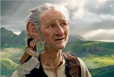  ??  ?? Between his performanc­e and special-effects wizards, Mark Rylance convinces as a big fellow with an even bigger heart in The BFG.