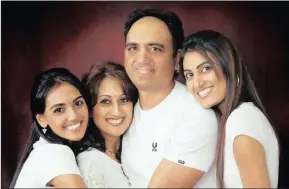  ??  ?? Happy family: Rohini,anusha, Roshan and Adhira Bisaal.