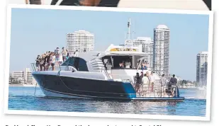  ??  ?? Deckhand Cheya Handley and the luxury charter yacht Crystal Blue.