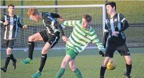  ??  ?? More action (above, right) from East Craigie Swifts U/17’s win over Celtic on Sunday.