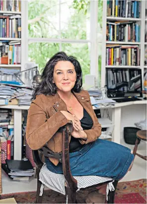  ??  ?? Making history: Bettany Hughes, at home in west London, says emotional rather than rational argument usually wins the day