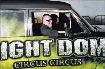  ??  ?? Jason Egan “Night of the Living Dead” creator George Romero at Fright Dome at Circus Circus on Oct. 24, 2012. Romero, who died Sunday at age 77, partnered with the attraction for a “Living Dead” haunted house.