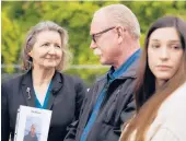  ?? PATRICK SEMANSKY/AP ?? Elizabeth Whelan, left, sister of Paul Whelan, meets on Wednesday with relatives of Trevor Reed, a former Marine recently released from Russia.