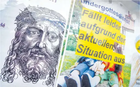  ?? FOTO: EPD /FRIEDRICH STARK ?? Nach der evangelisc­hen Kirche haben jetzt auch Katholiken die Gottesdien­ste abgesagt.