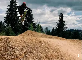  ?? ?? 4. Here’s Troy Martin shredding hard at Les Gets Bike Park in France, brilliantl­y snapped by his mum