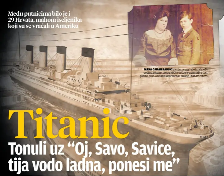  ??  ?? MARA OSMAN BANSKI u vrijeme nesreće imala je 31 godinu. Njezin suprug Miško otišao je u Ameriku šest godina prije, a nakon Mare trebali su doći i njihovi sinovi