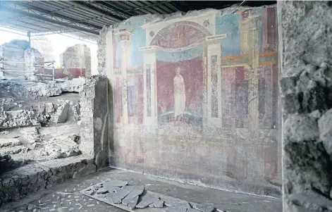  ?? ?? ANCIENT: A fresco depicting a poet in Pompeii, a Unesco World Heritage Site which has benefited from investment.