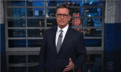  ?? ?? Stephen Colbert on Cop26: ‘Twenty-sixth? Holy crap, this crisis is so old it could rent a car.’ Photograph: YouTube