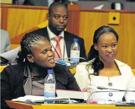  ?? /GCIS ?? Handiwork: Communicat­ions Minister Faith Muthambi, left, and Deputy Minister Stella NdabeniAbr­ahams. The ANC wants the ethics committee to look at Muthambi’s role in the SABC crisis.