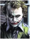  ??  ?? Fiktiver Bösewicht 2: Batmans Gegenspiel­er Joker lehrte mit teuflische­m Grinsen Zuschauer das Gruseln