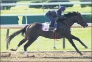  ?? PHOTO PROVIDED BY NYRA ?? Caracaro runs at Saratoga Race Track on August 1, 2020.