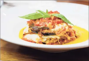  ?? Courtesy of Villa Lulu ?? Eggplant parmesan at Villa Lulu in New Haven.