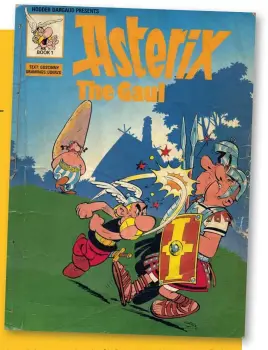  ?? ?? Asterix takes a swipe at Roman legionarie­s in the first book in the comic series. The famous Gaul initially struggled to win over British readers