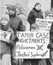  ?? TONY DEJAK, AP ?? Demonstrat­ors for Tamir Rice in Cleveland last December.