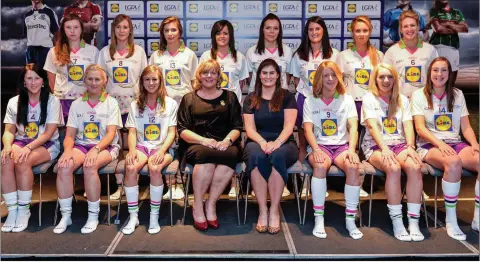  ??  ?? The Lidl ladies’ football Division 3 team of the league at last week’s awards ceremony. Wexford was represente­d on the selected side by left half-back Maria Byrne and left corner-forward Catríona Murray.