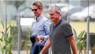  ?? GETTY IMAGES ?? Darren Weir, right, arrives for the hearing with fellow accused Jarrod McLean.