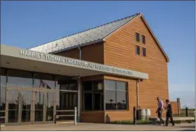  ?? DORCHESTER COUNTY TOURISM VIA AP ?? This photo shows the exterior of the Harriet Tubman Undergroun­d Railroad Visitor Center in Church Creek, Md.