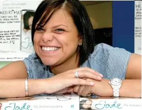  ??  ?? High profile: Jade Goody, who died from cervical cancer in 2009