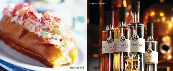  ??  ?? Lobster roll Ironworks rum