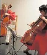 ?? ABC ?? Integrante­s del dúo de violonchel­os Almaclara
