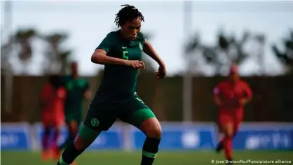  ??  ?? Onome Ebi has represente­d Nigeria 81 times — but is still waiting for her first goal.