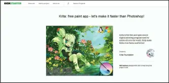  ??  ?? Recent crowdfundi­ng campaigns have accelerate­d Krita’s developmen­t; the latest campaign raised €30,000 to make the software “faster than Photoshop”.