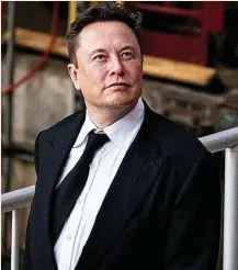  ?? ?? El empresario estadounid­ense Elon Musk.