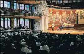  ?? CÉSAR RANGEL ?? Concert Bachcelona en el Palau de la Música el 7 de julio