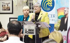  ??  ?? Ada Conde, activista y presidenta de la Fundación de Derechos Humanos, durante la rueda de prensa donde se hicieron los anuncios.