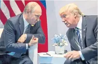  ?? HOT DOCS FESTIVAL ?? Russian President Vladimir Putin with U.S. President Donald Trump in footage from the documentar­y Our New President.