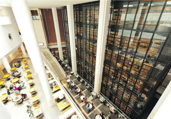  ?? DOMINIC ARIZONA BONUCCELLI ?? The British Library, which houses its treasures on 611 kilometres of shelving, is a fascinatin­g place to visit for those interested in literature and their origins.