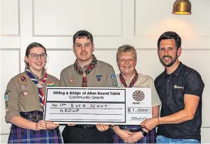  ?? ?? Boost Bridge of Allan Scout Group is among the local groups who have benefited