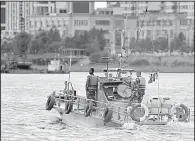  ?? AP/Chinatopix ?? A North Korean patrol boat moves Friday along the Yalu River separating China and North Korea.