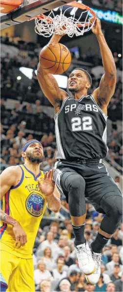  ?? Edward A. Ornelas / San Antonio Express-News file photo ?? Forward Rudy Gay missed 23 games with right heel bursitis, but he averaged 11.5 points and 5,0 rebounds for the Spurs.