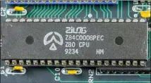  ??  ?? A microproce­ssor with just 80 pins might not compare with today’s latest and greatest, with upwards of a couple of thousand connection­s, but the Zilog Z80 certainly punched above its weight.