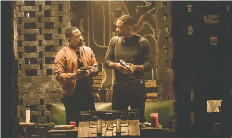  ?? — SONY PICTURES ?? Martin Lawrence, left, and Will Smith return to familiar characters in Bad Boys for Life. Their Miami police detectives are a little older, a little greyer, but they keep up their old-style banter.