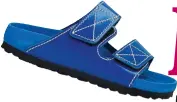  ?? ?? Proenza Schouler’s 2021 electric blue leather two-strap