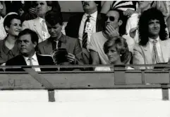  ?? (Rex) ?? David Bowie, Brian May and Diana, Princess of Wales in the audience at Live Aid